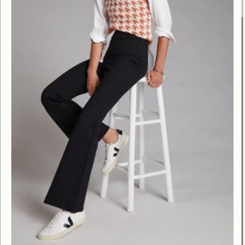 black trousers from Anthropologie.